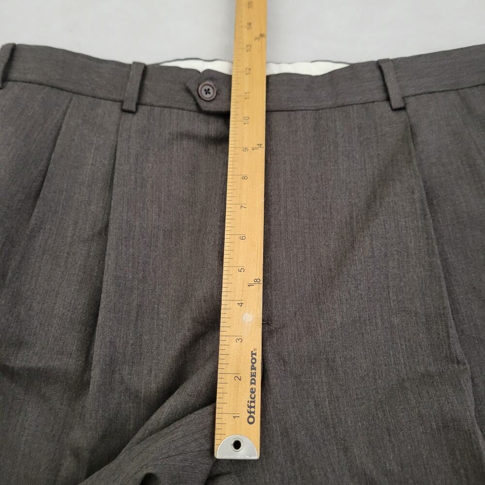 Brooks Brothers Pants Men 38x32 Brown Madison Fit 100% Wool Chino Trousers - Picture 7 of 11